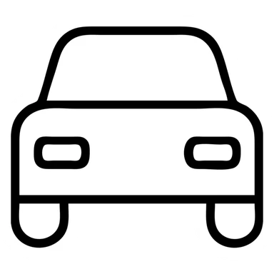 glassmorphism car icon, modern, transparent, soft edges, icon style sticker