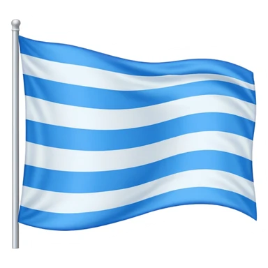 White flag with blue horizontal line in center sticker