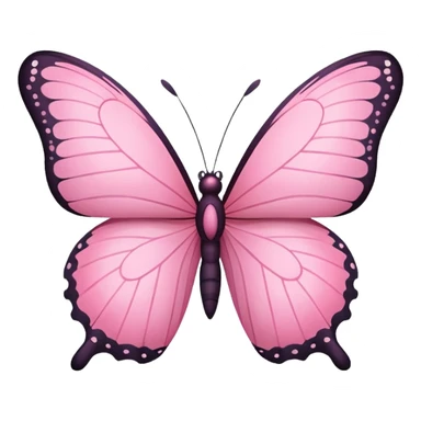 Pink butterfly emoji sticker