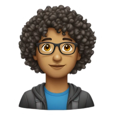 young-latino-math-teacher-curly-hair-glasses sticker