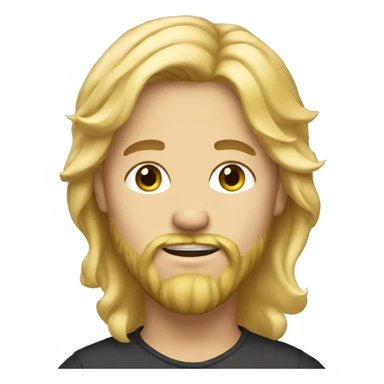 blonde boy with beard portrait sticker