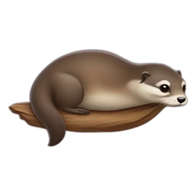 loutre sur papillon sticker