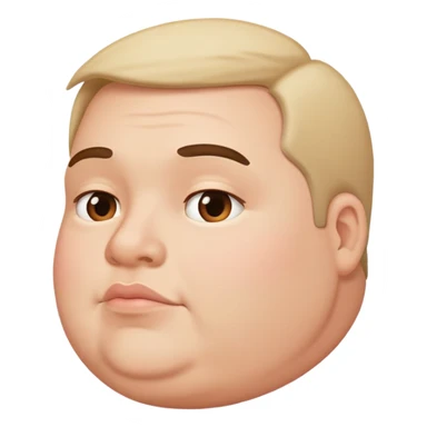 double chin looking to the side sticker