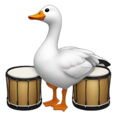 goose and drums sticker