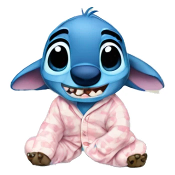 Stitch in a pijama sticker