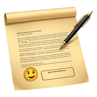 Professional warranty contract golden paper signed sticker