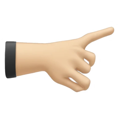 thum pointed to the left horizontally  sticker