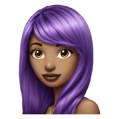 victoria secret purple hair beautiful hyperrealistic sticker