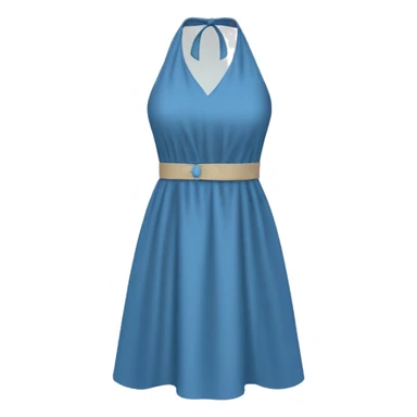 shor blue halterneck dress sticker