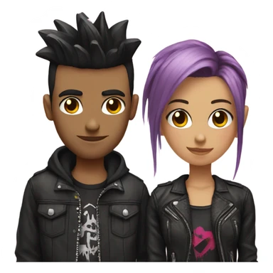 Punk boyfriend and girlfriend  sticker