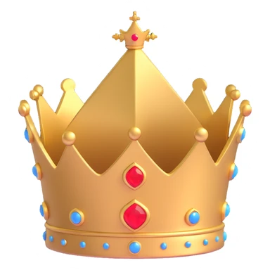 gold crown with shiny highlights sticker