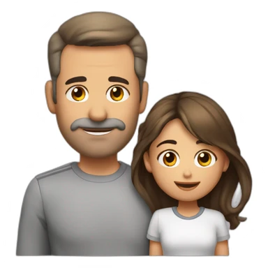 padre e hija disfrutando juntos unj juego sticker