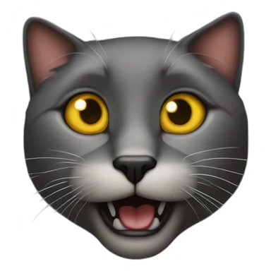 Gato negro con ojos amarillos  sticker