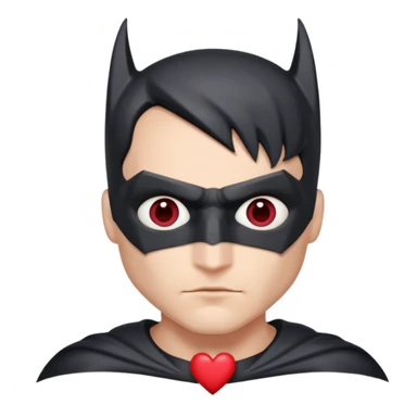 batman with hearts in his eyes sticker
