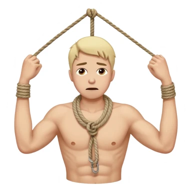 A man being hung sticker