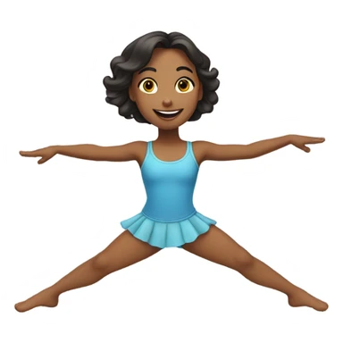 girl doing a toe touch sticker