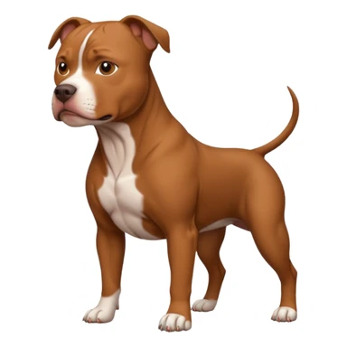 Brown pitbull sticker