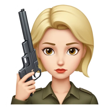 Gun to the head of woman sticker