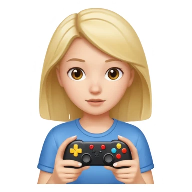 Girl playing game sticker