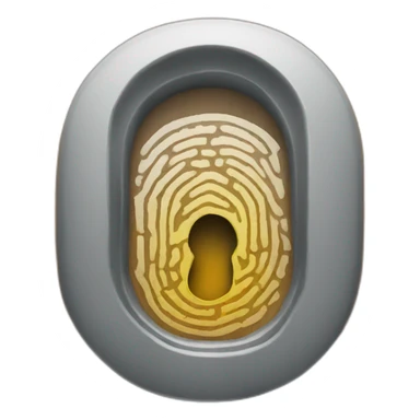 Fingerprint with a Keyhole sticker