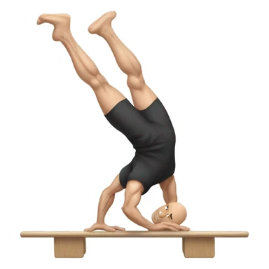 man do calisthenics skill, man is white and do a planche skill sticker