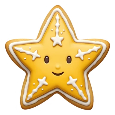 christmas star cookie sticker