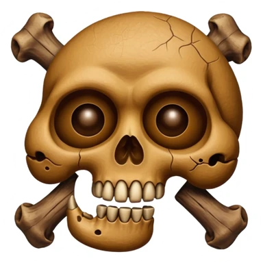 ((poop emoji))with bones and 3 skulls sticker