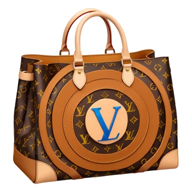 A Louis Vuitton shopping bag sticker