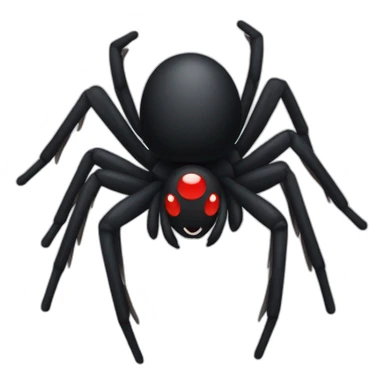 black spider with red eyes sticker