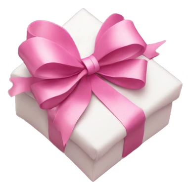Regalo di Natale rosa con grande fiocco bianco  sticker