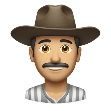 Alcalde Jhonny Fernández con sombrero de paja sticker