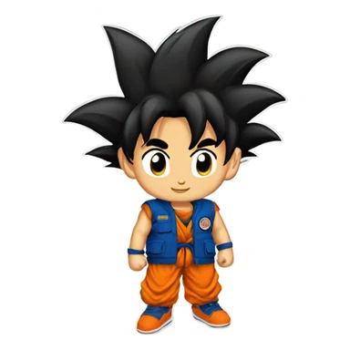 Goku wearing Air forces  sticker