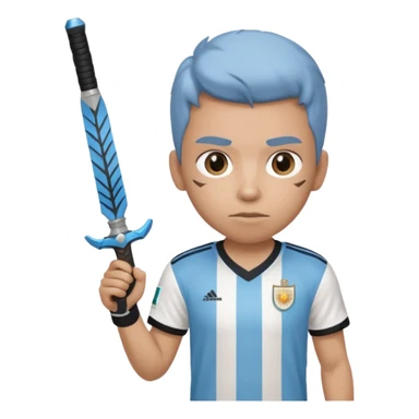 haz un turro con una biszera para atras y con un arma remera argentina sticker