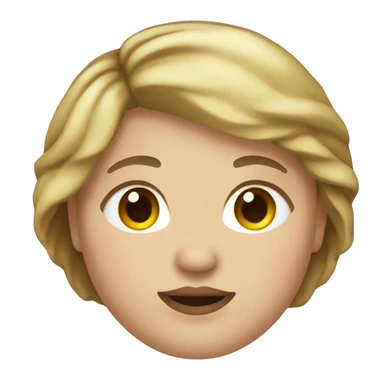 fat girl with brown hair and blonde highlights  sticker