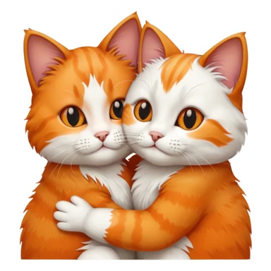 Two cats hugging sticker