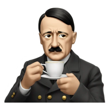 adolf hitler enjoying tea sticker