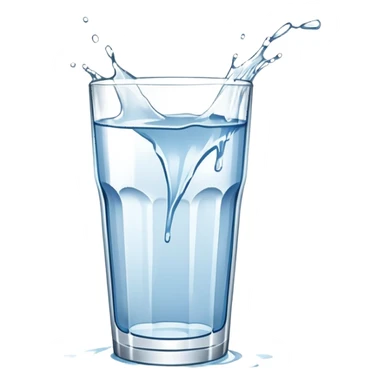 shattered drinking glass with water spilling sticker