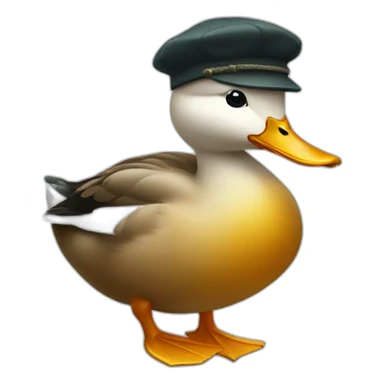 duck with danish cap sticker