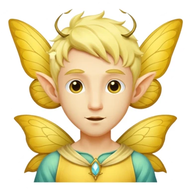 yellow male fairy sticker