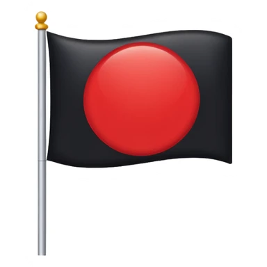 flag white and red circle sticker