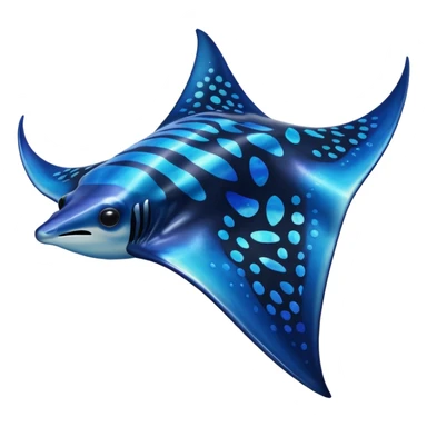 iridescent manta ray sticker