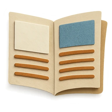 article illustration in paper craft style, layered paper textures sticker