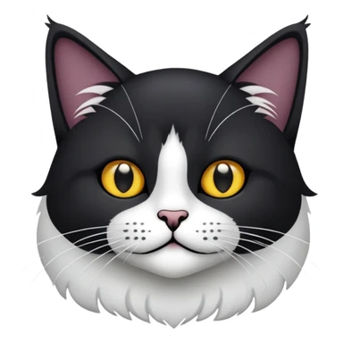 kucing anggora warna hitam putih sticker