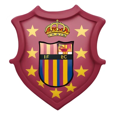 Create me a Barcelona fc coat of arms sticker