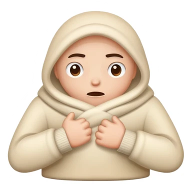 cartoon character shivering with cold saying brr sticker