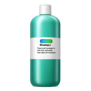 a huge bottle of shampoo with a white cap sticker