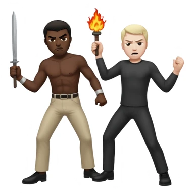 Un homme blanc qui fouette un homme noir sticker