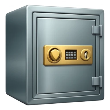 safe deposit box in a bank sticker