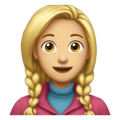 Fille mega joyeuse sticker