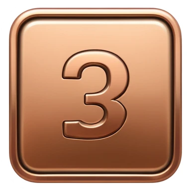 Make the paid subscription icon square, bronze, and number 1. sticker